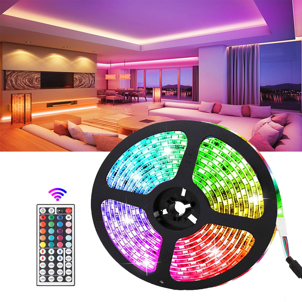 Remote Controlled LED Light Strips with Power Adapter