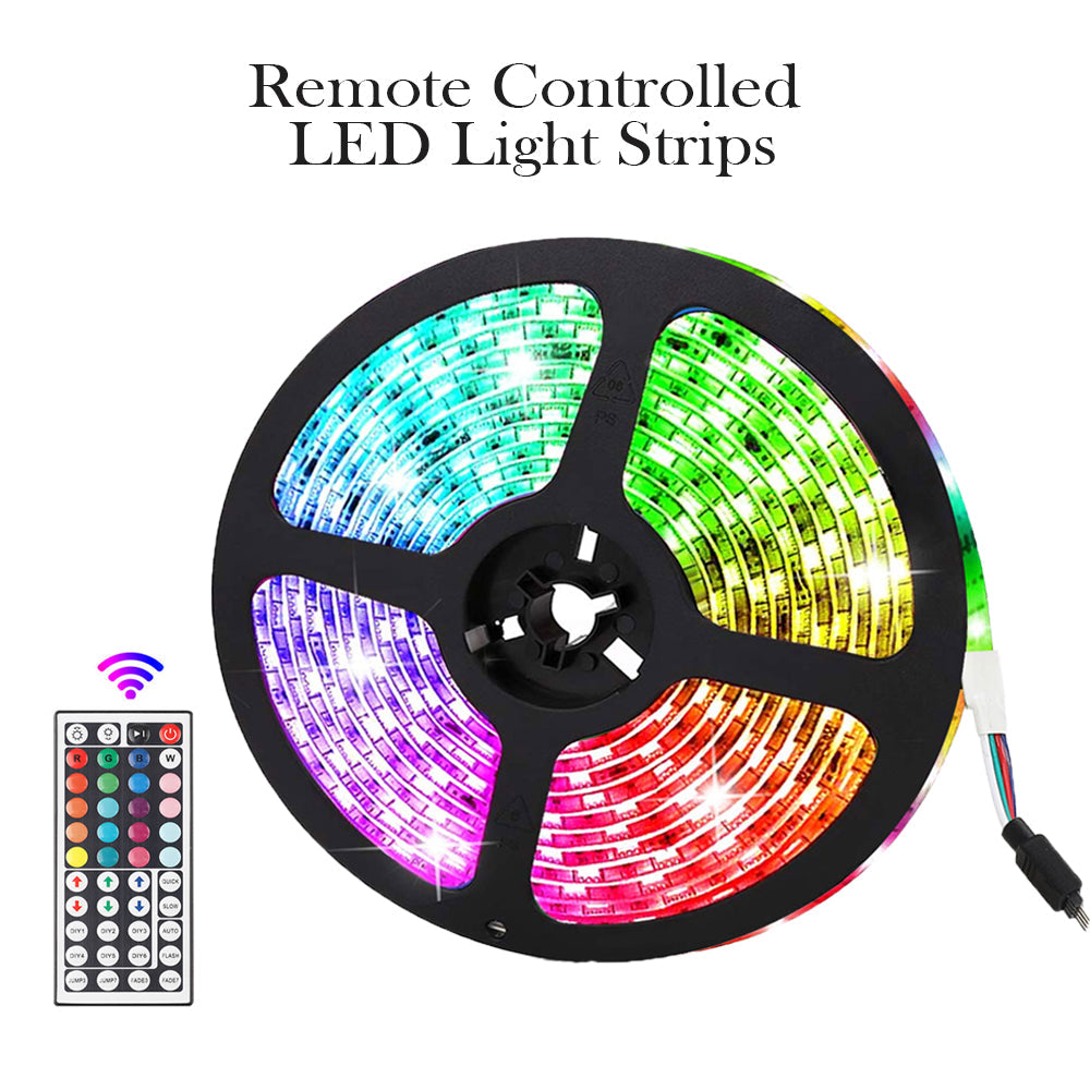 Remote Controlled LED Light Strips with Power Adapter