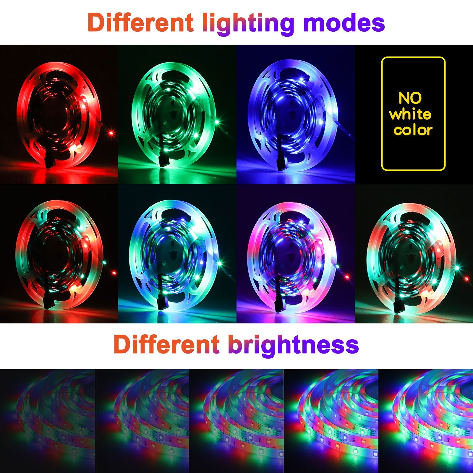 Remote Controlled LED Light Strips with Power Adapter