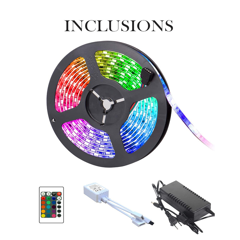 Remote Controlled LED Light Strips with Power Adapter