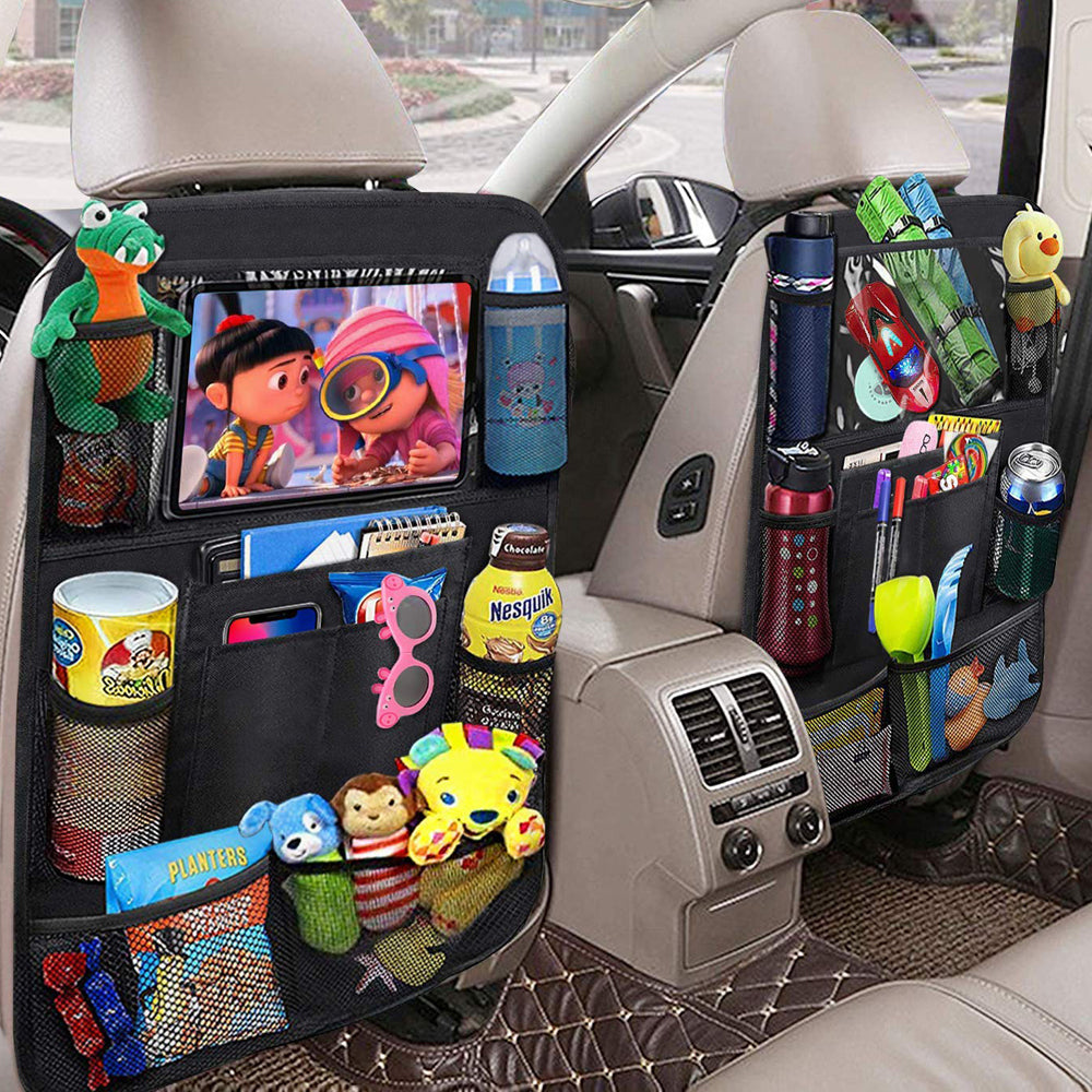 Multi-Functional Car Seat Storage Organizer Bag – Backseat Hanging Organizer for Travel Essentials