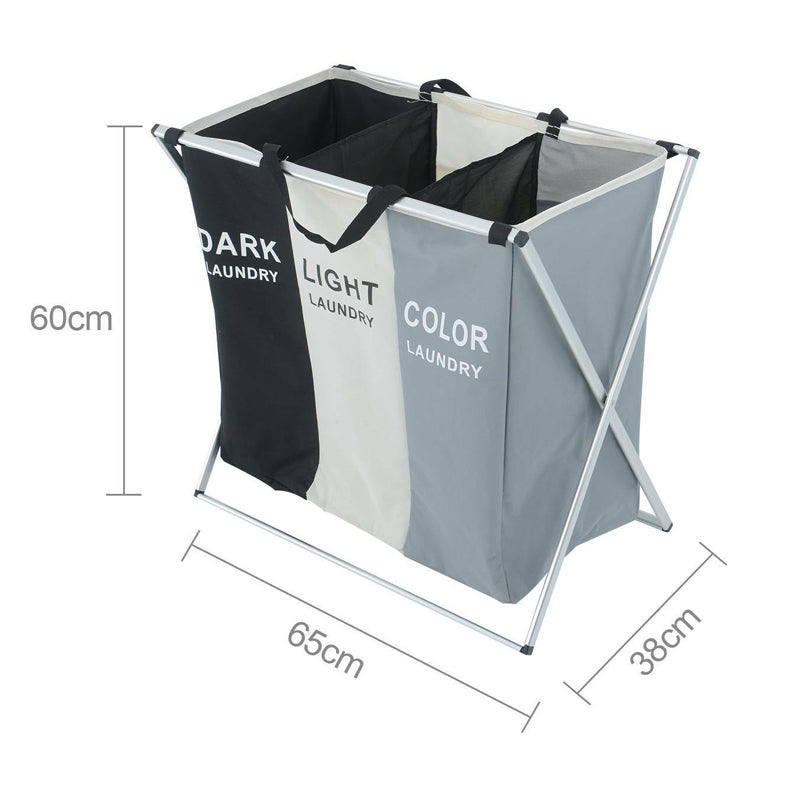 Aluminium Frame Foldable Large Capacity Colour Separating Laundry Hamper