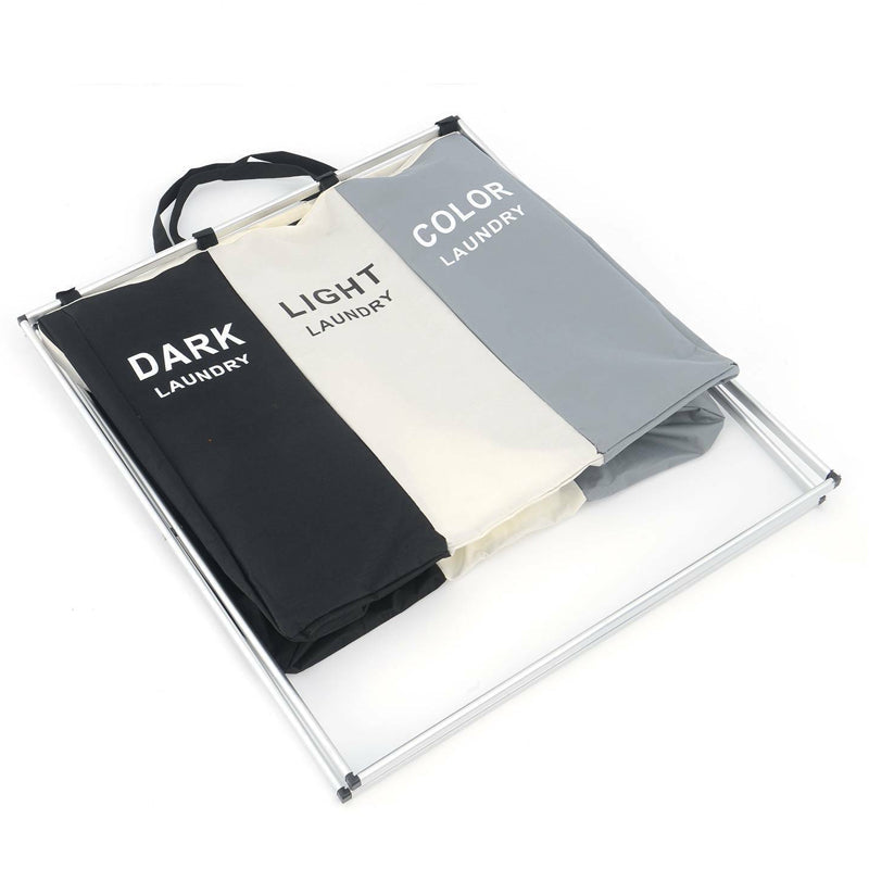 Aluminium Frame Foldable Large Capacity Colour Separating Laundry Hamper