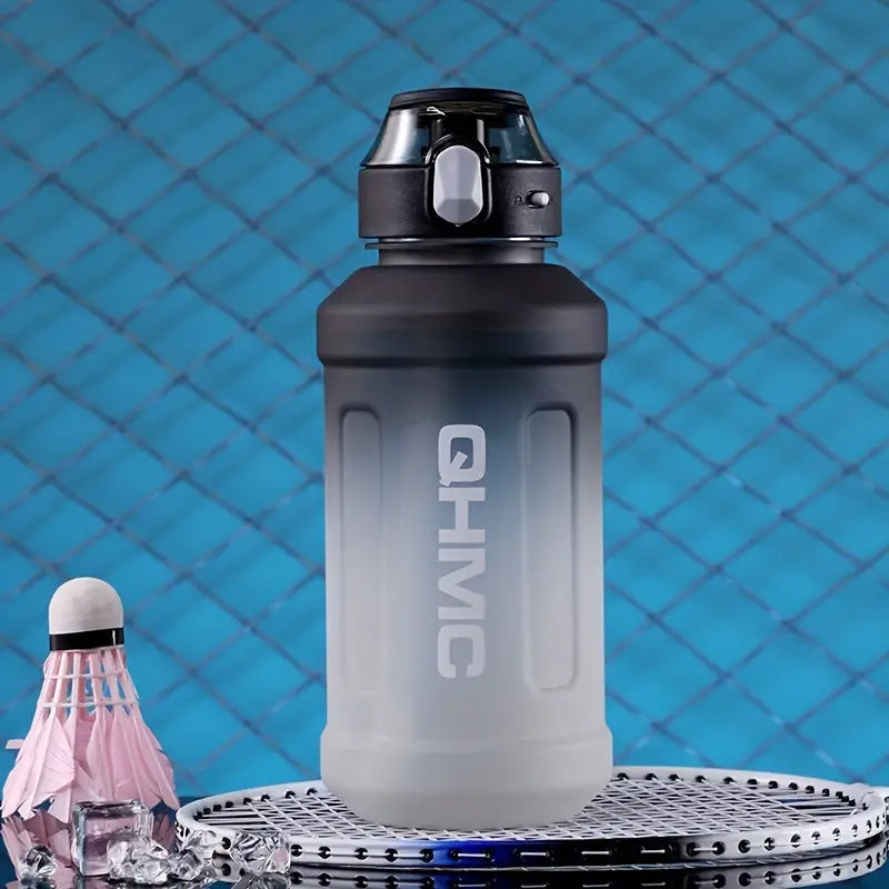 Gradient Colour 1.3L Sports Water Drinking Bottle with Straw and Time Marker