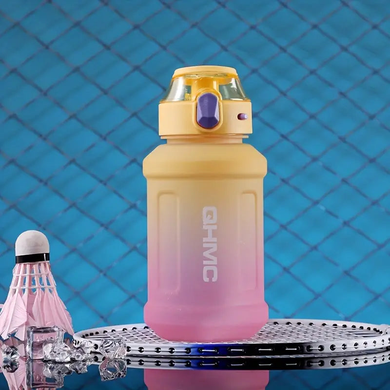 Gradient Colour 1.3L Sports Water Drinking Bottle with Straw and Time Marker
