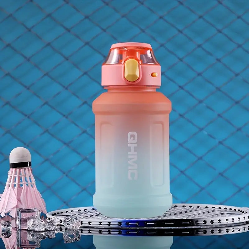 Gradient Colour 1.3L Sports Water Drinking Bottle with Straw and Time Marker