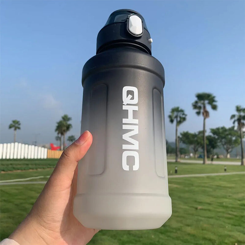 Gradient Colour 1.3L Sports Water Drinking Bottle with Straw and Time Marker