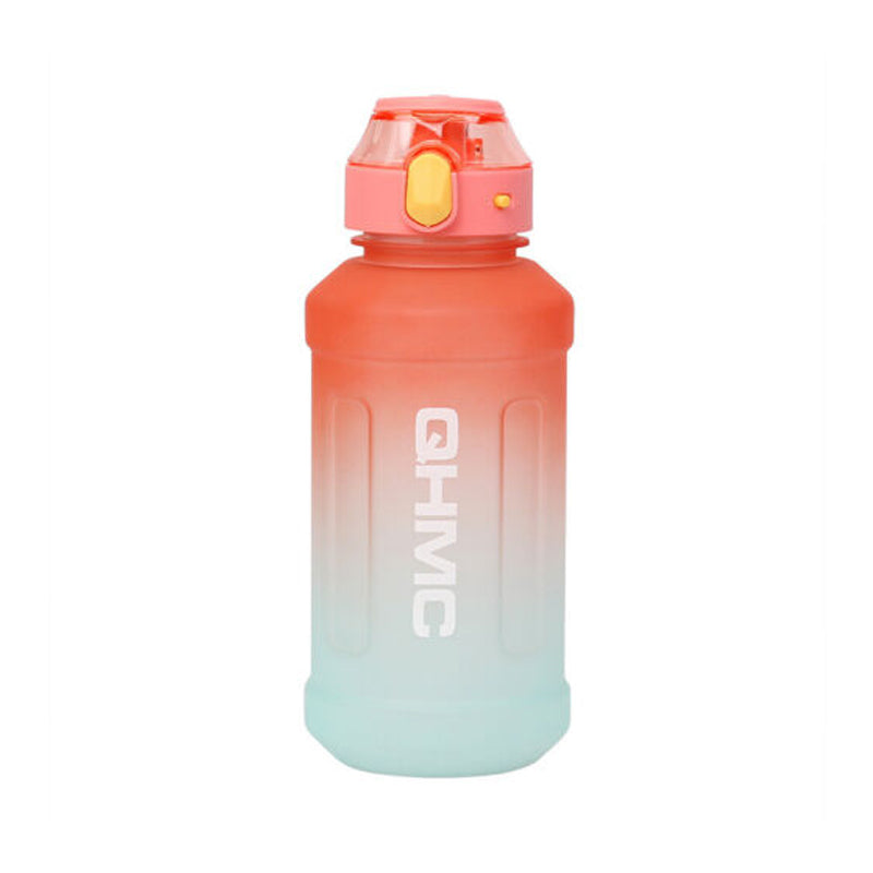Gradient Colour 1.3L Sports Water Drinking Bottle with Straw and Time Marker