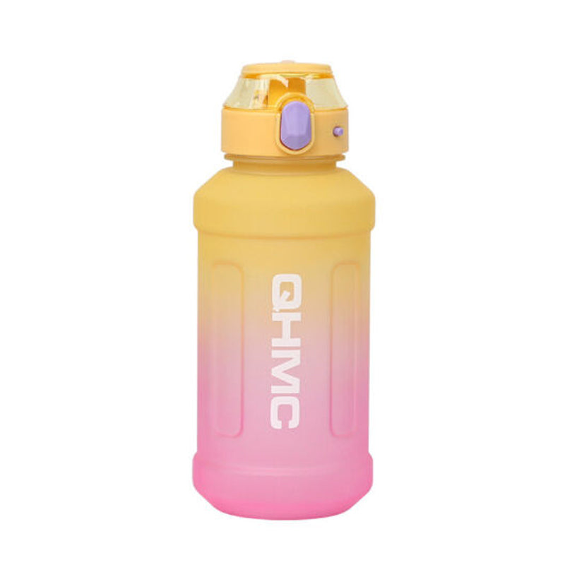 Gradient Colour 1.3L Sports Water Drinking Bottle with Straw and Time Marker