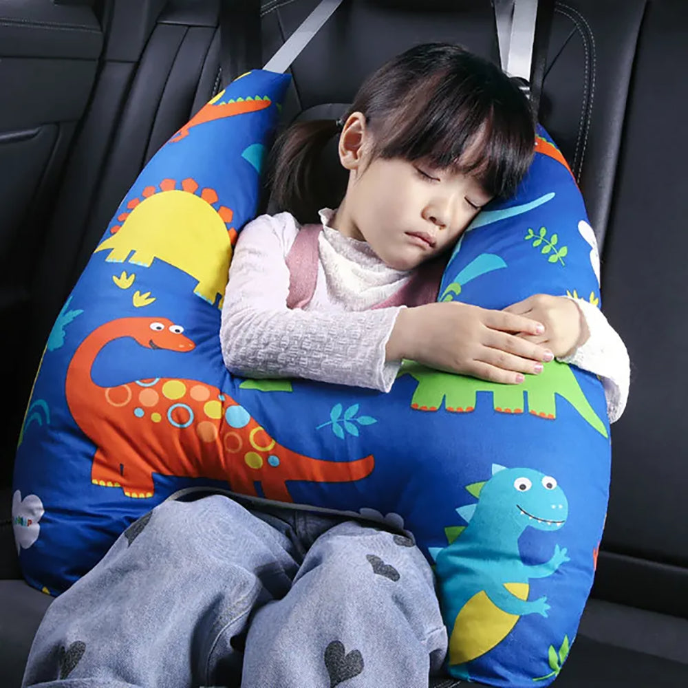 Kids H-Shaped Car Sleeping Head Support Pillow for Comfortable Journeys