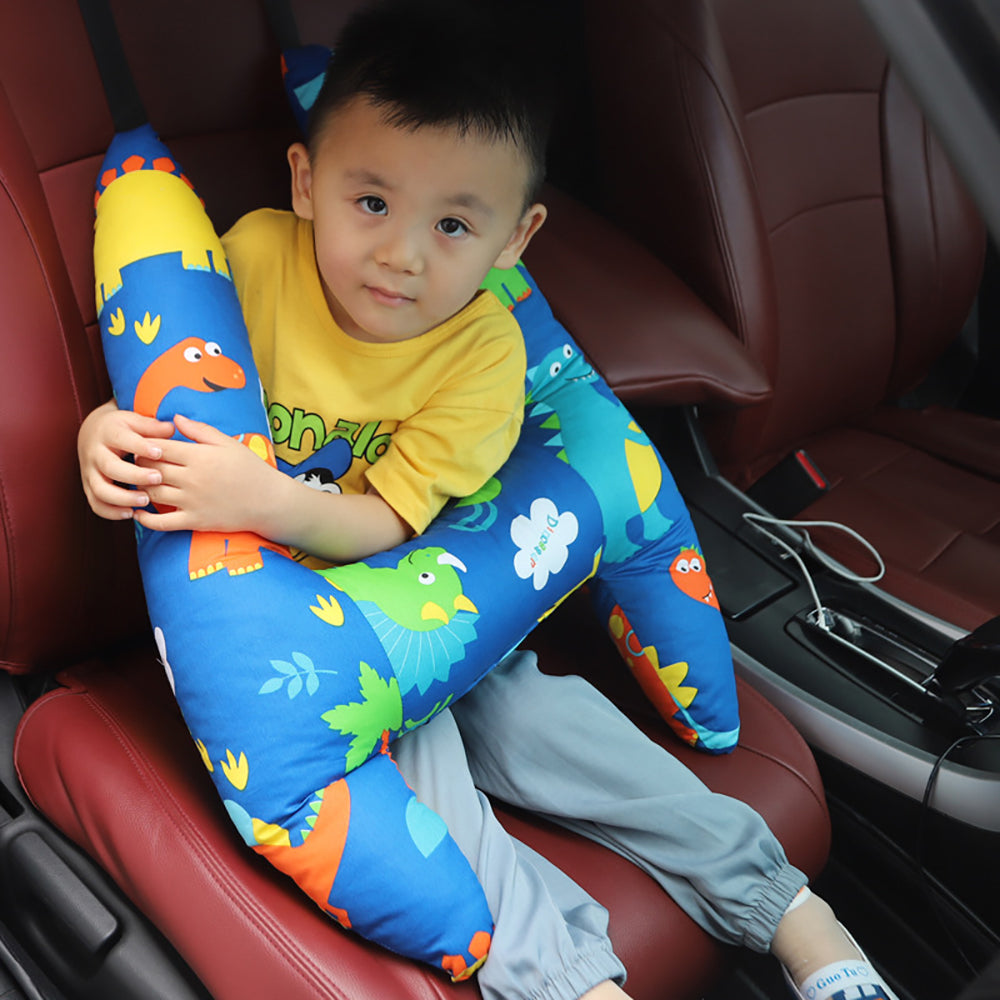 Kids H-Shaped Car Sleeping Head Support Pillow for Comfortable Journeys