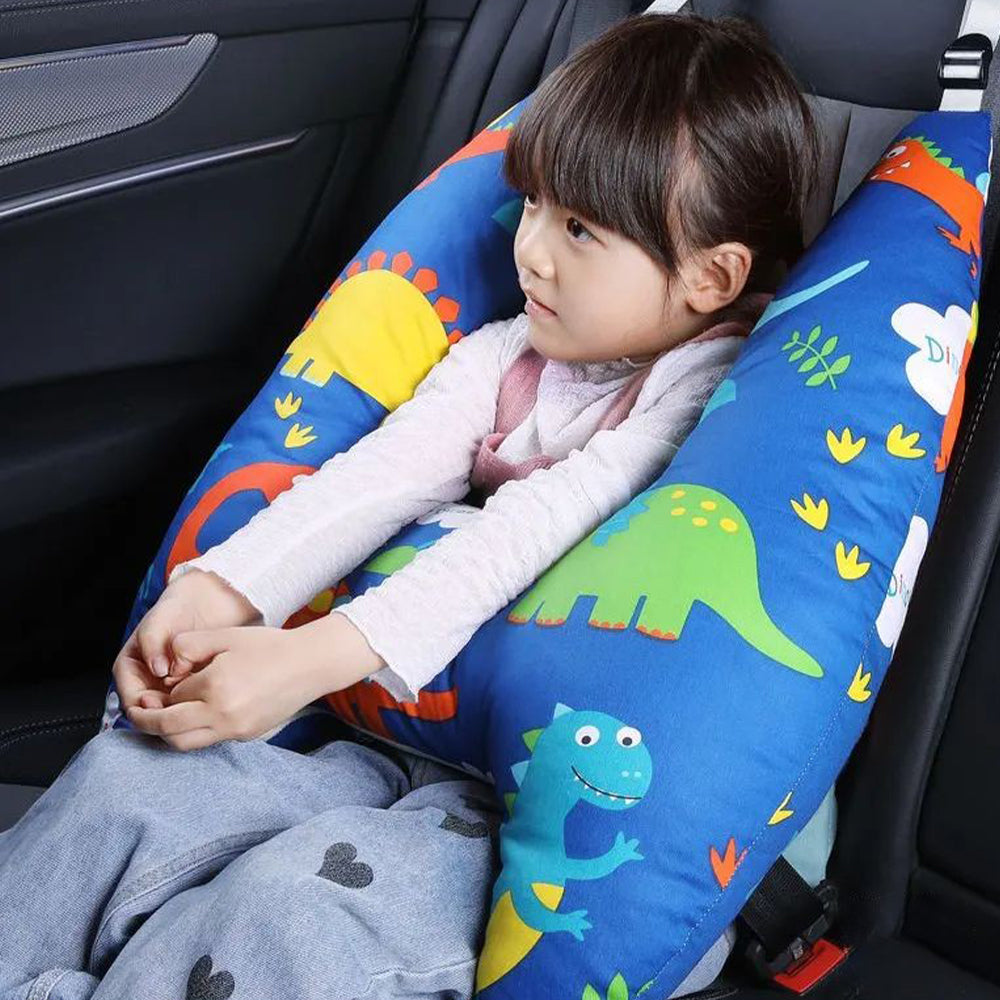 Kids H-Shaped Car Sleeping Head Support Pillow for Comfortable Journeys
