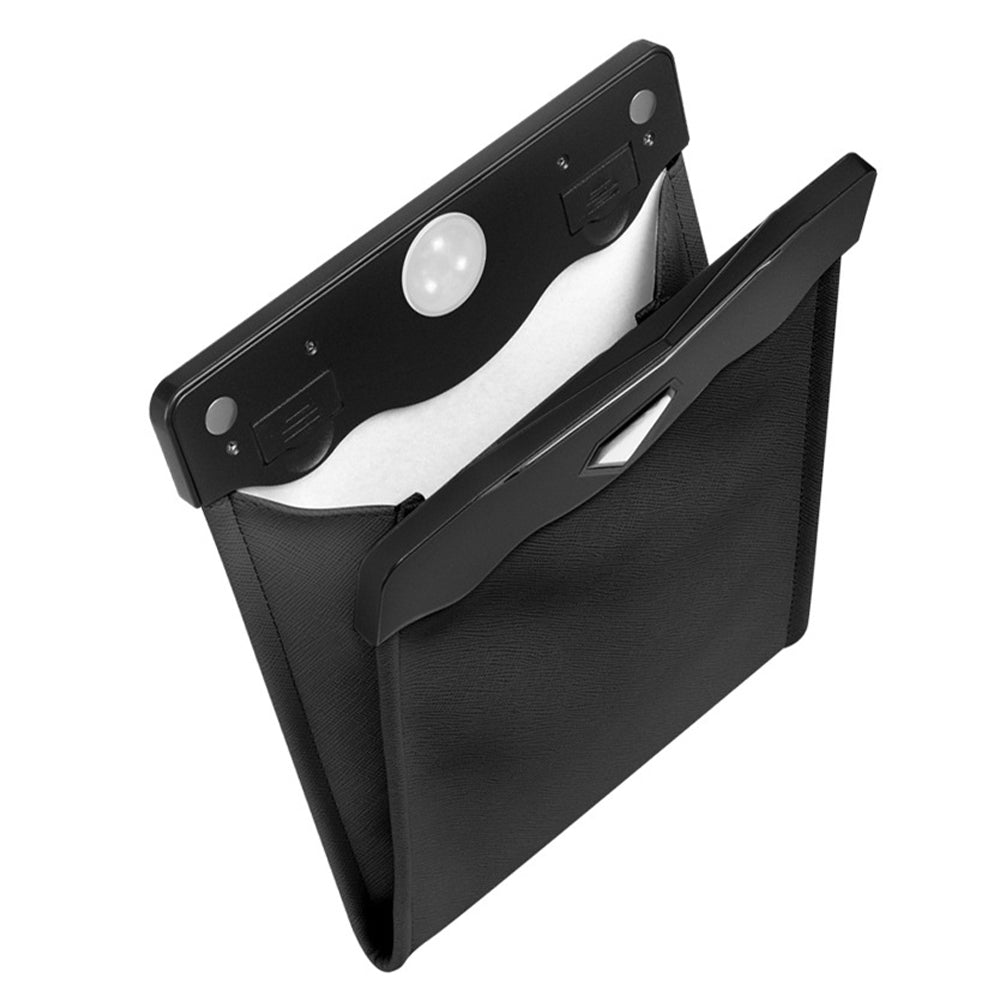 LED Car Trash Can Waterproof PU Smart Leather Car Garbage Bin Battery-Powered