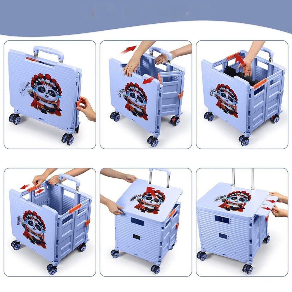 Foldable Portable Camping Trolley 55kg Load Capacity