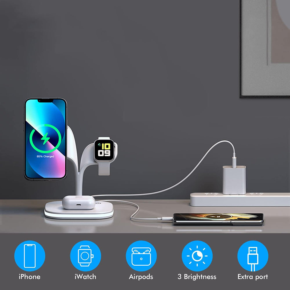 5 in1 Foldable Wireless Fast Charger Dock Station for Apple