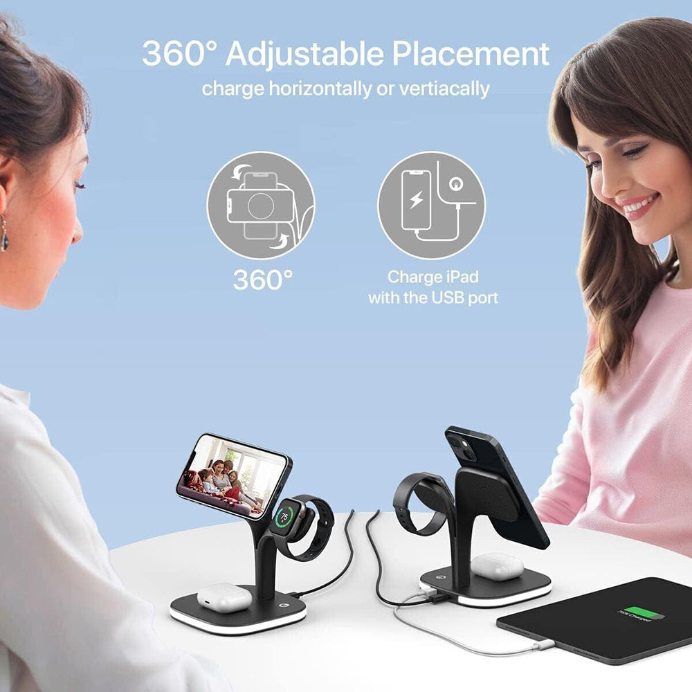 5 in1 Foldable Wireless Fast Charger Dock Station for Apple