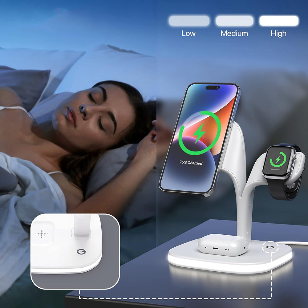 5 in1 Foldable Wireless Fast Charger Dock Station for Apple