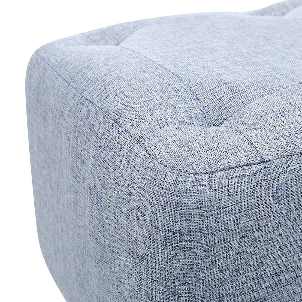Linen Fabric Foot Rest Stool Ottoman Seat
