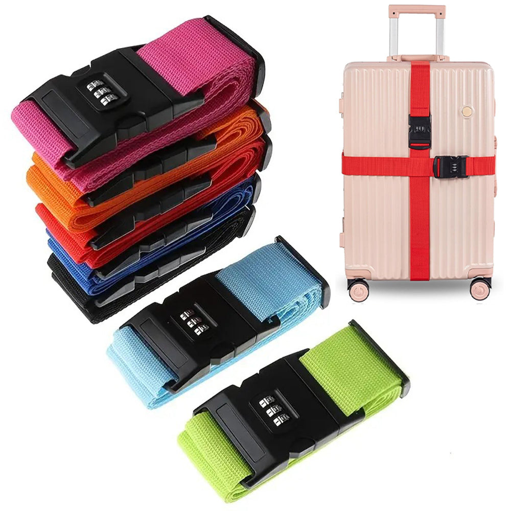 Luggage Locking Strap Straight Suitcase Fixed Binding Belt For Travel