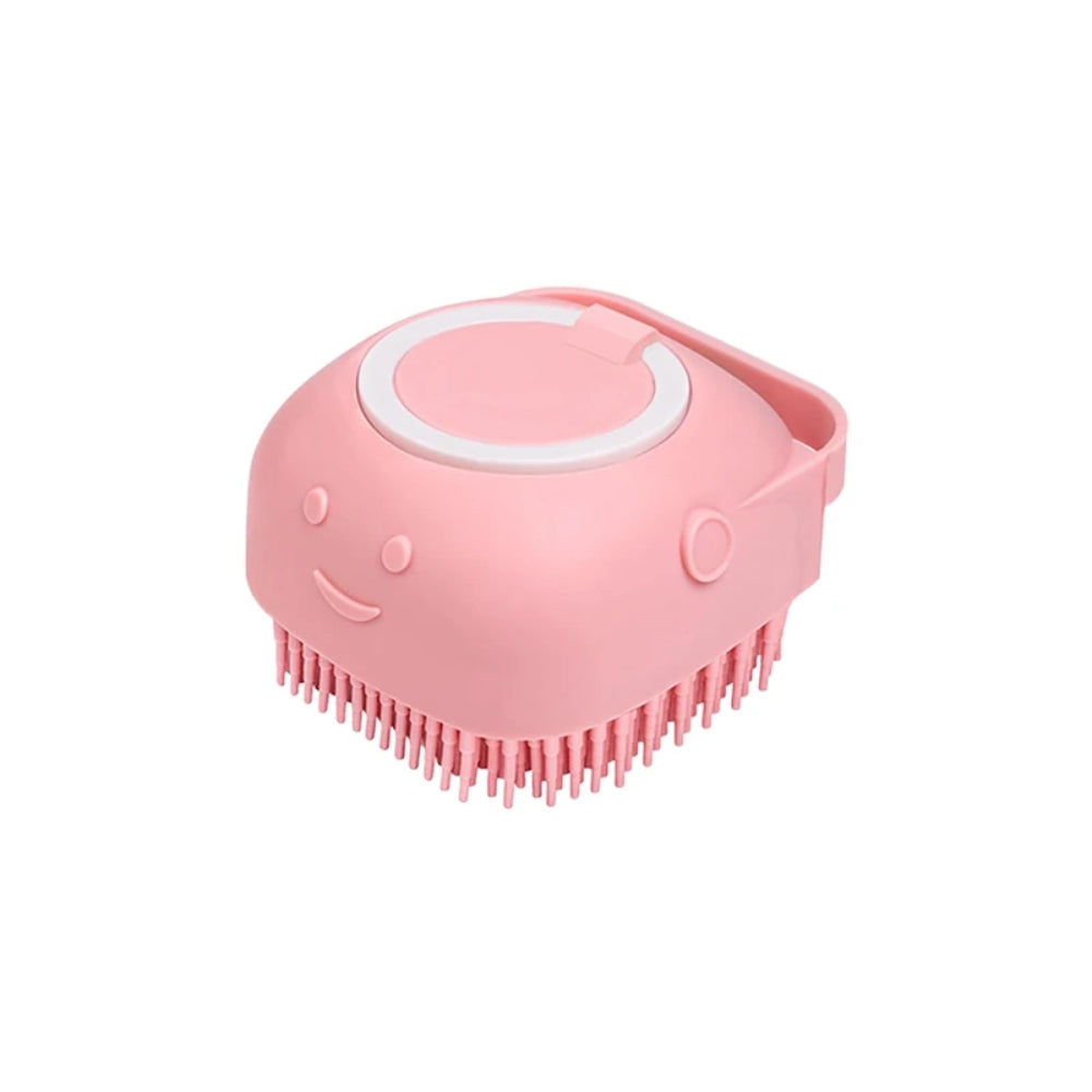 Dog Bathing Brush Pet Massage Soft Silicone Brush Shampoo Dispenser