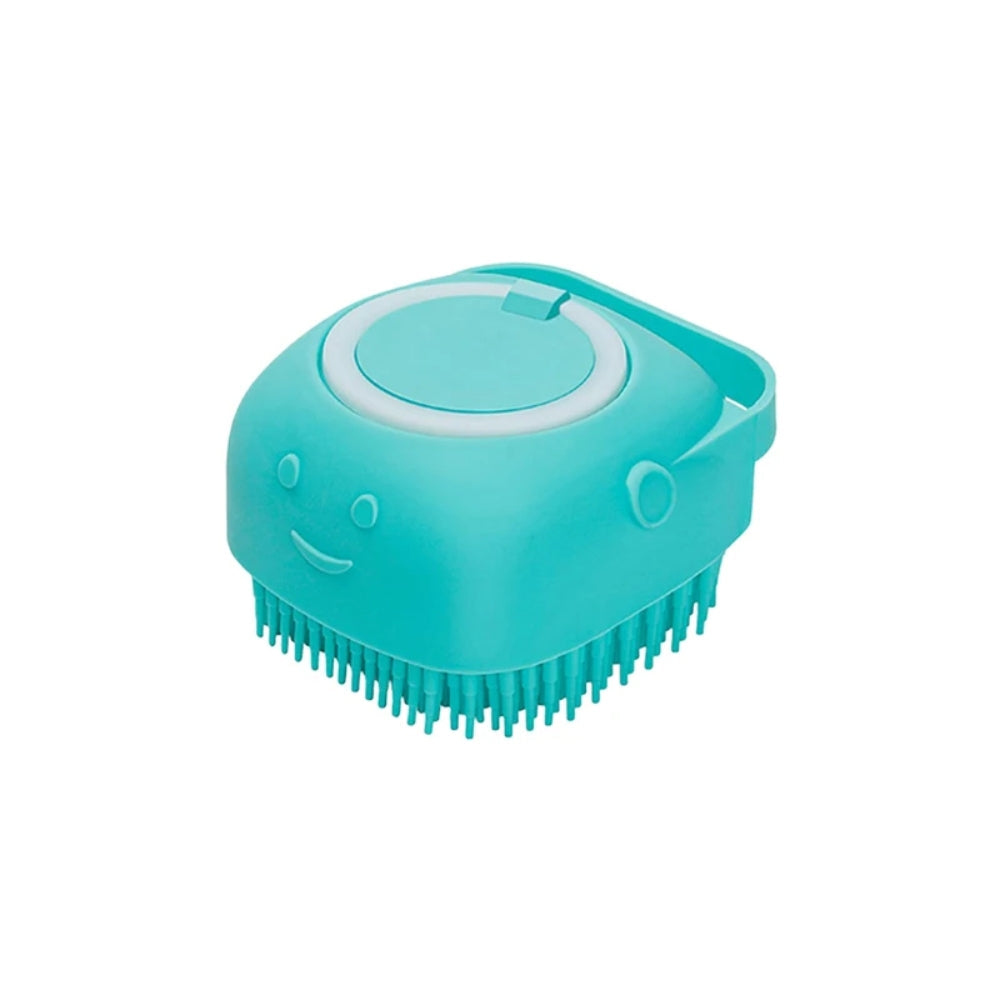 Dog Bathing Brush Pet Massage Soft Silicone Brush Shampoo Dispenser