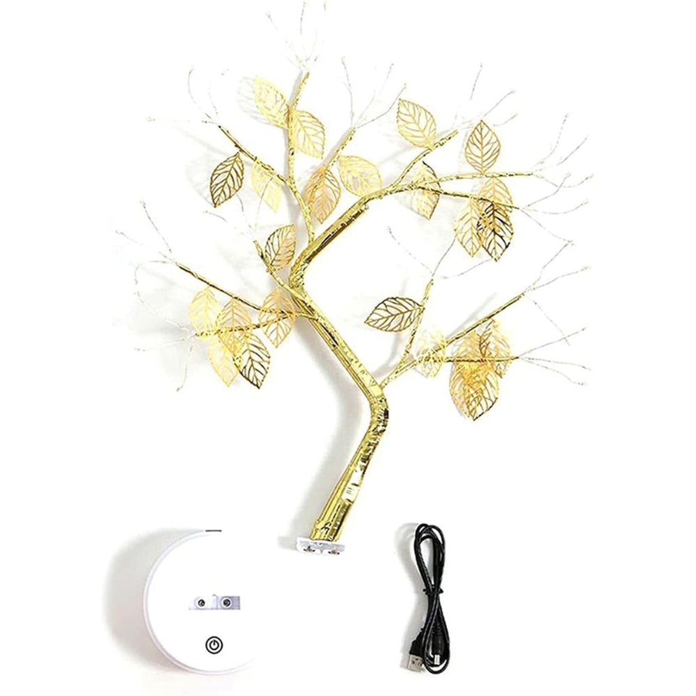 LED Table Tree Night Light – Desktop LED Lamp for Home Decoration, Warm White Light, USB Powered