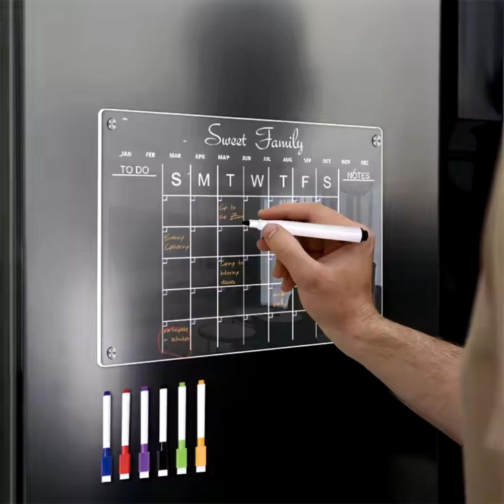 Fridge Magnetic Board  Magnet Calendar Weekly Planner Reusable
