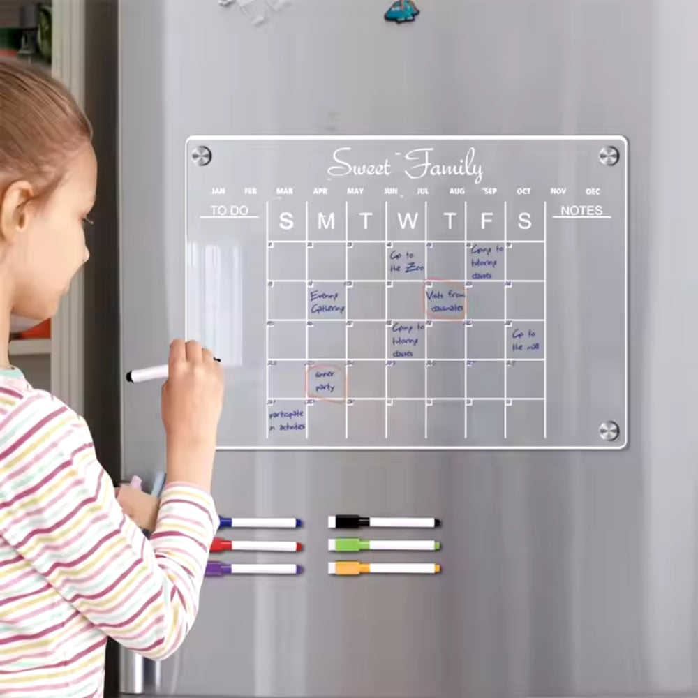 Fridge Magnetic Board  Magnet Calendar Weekly Planner Reusable