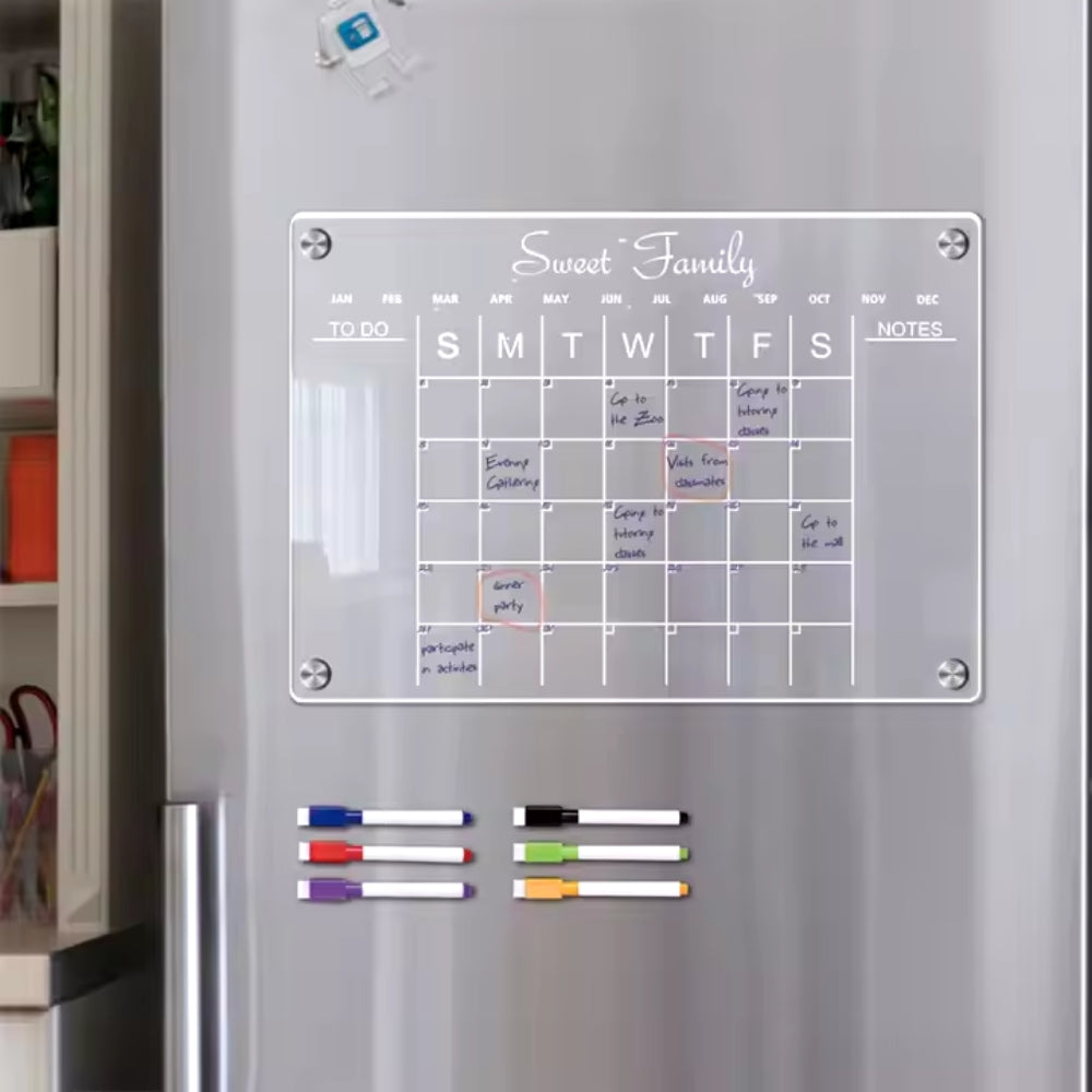 Fridge Magnetic Board  Magnet Calendar Weekly Planner Reusable