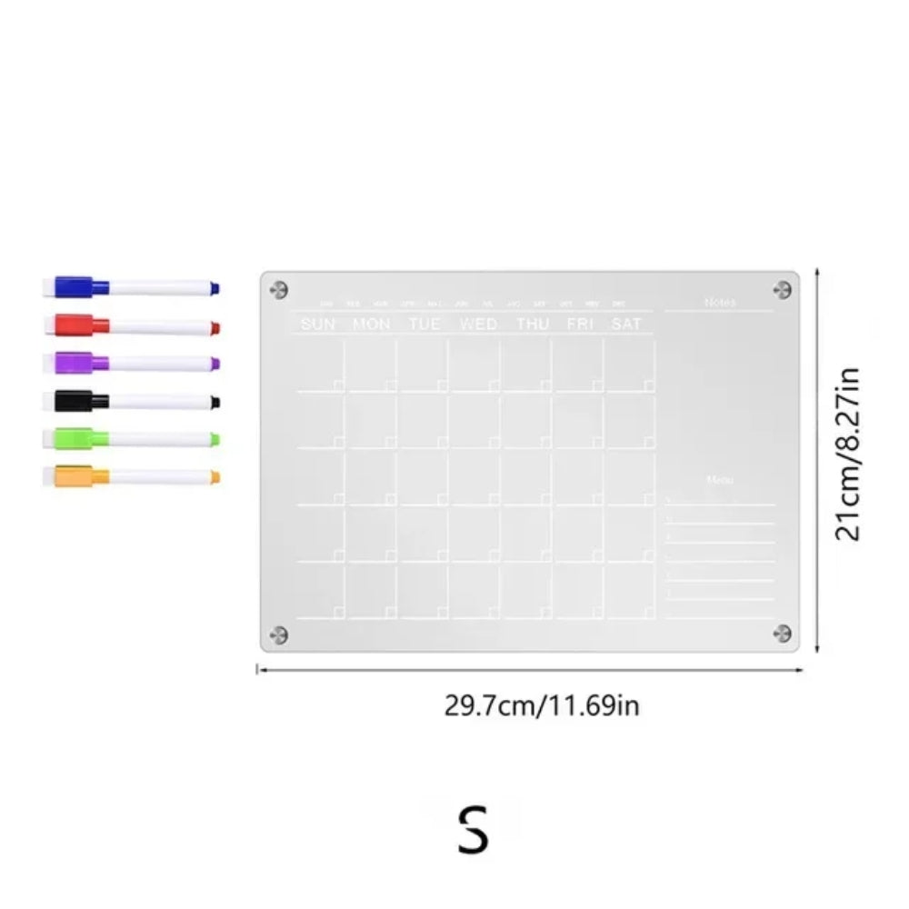 Fridge Magnetic Board  Magnet Calendar Weekly Planner Reusable