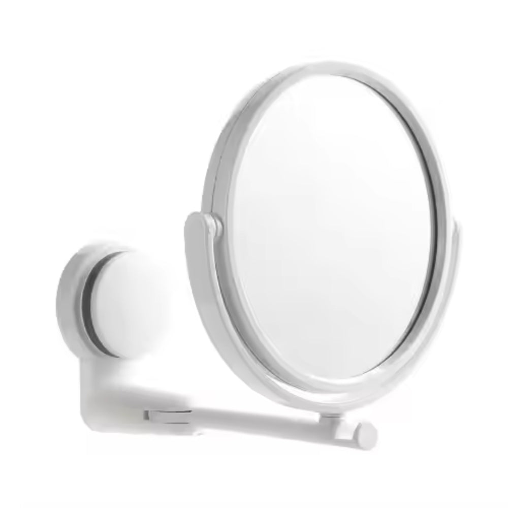 Folding Round Wall-Mounted Makeup Mirror Double-Sided & Rotating