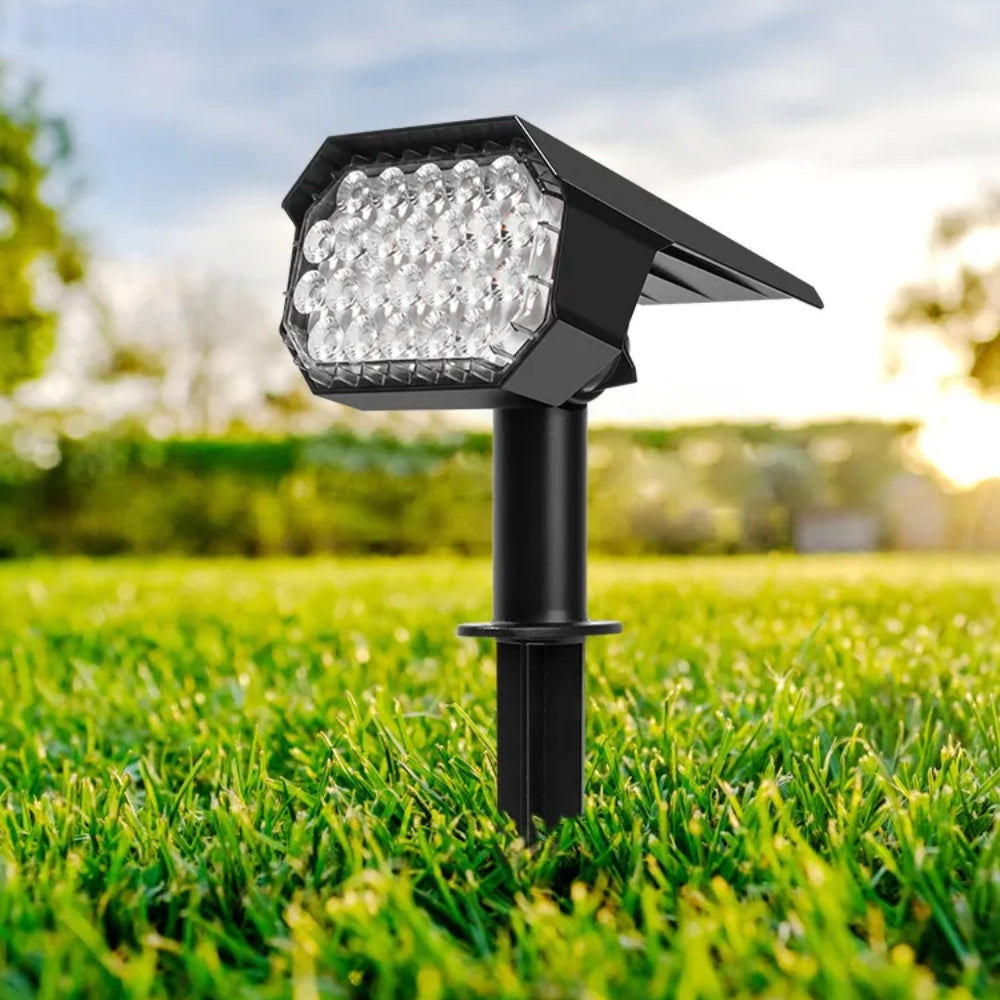 RGB Solar Landscape Spotlight - Outdoor Solar-Powered Wall Lights, Waterproof and Energy-Efficient