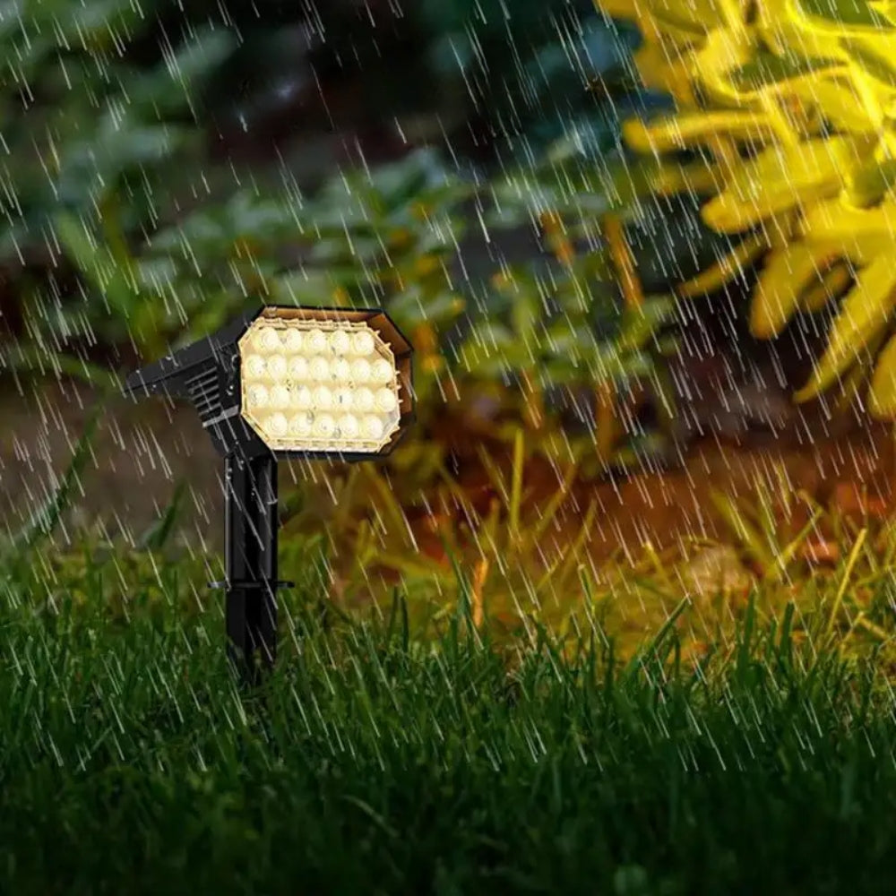 RGB Solar Landscape Spotlight - Outdoor Solar-Powered Wall Lights, Waterproof and Energy-Efficient
