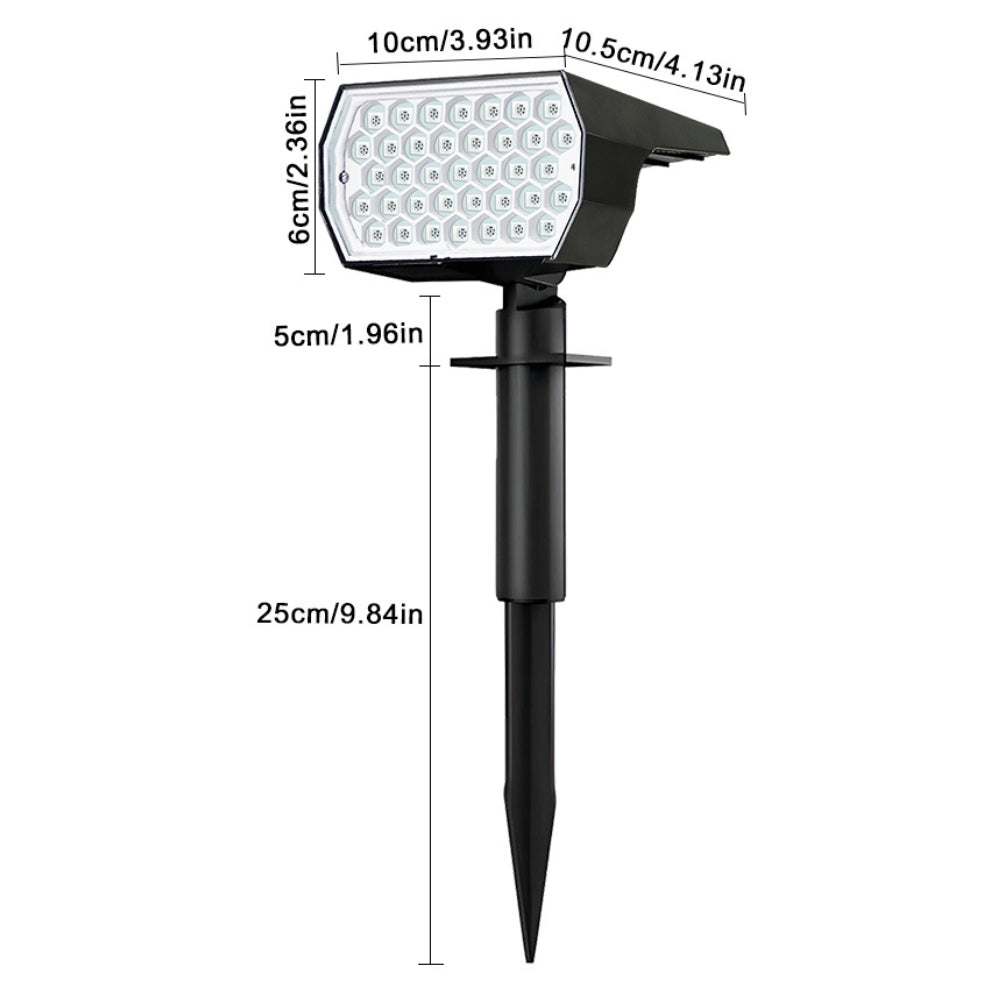 RGB Solar Landscape Spotlight - Outdoor Solar-Powered Wall Lights, Waterproof and Energy-Efficient