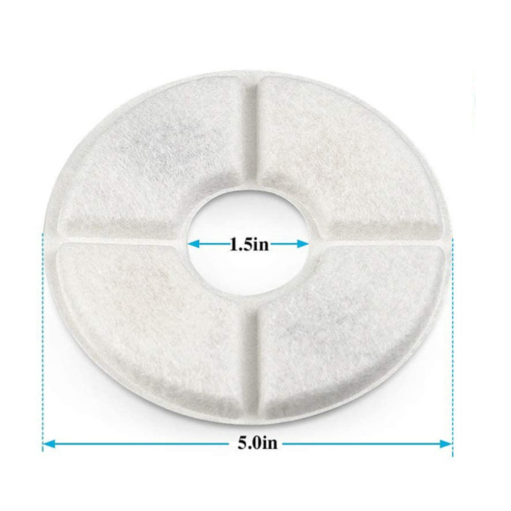 Replacement Activated Carbon Filter for Cat Water Fountain - Keeps Water Fresh and Clean