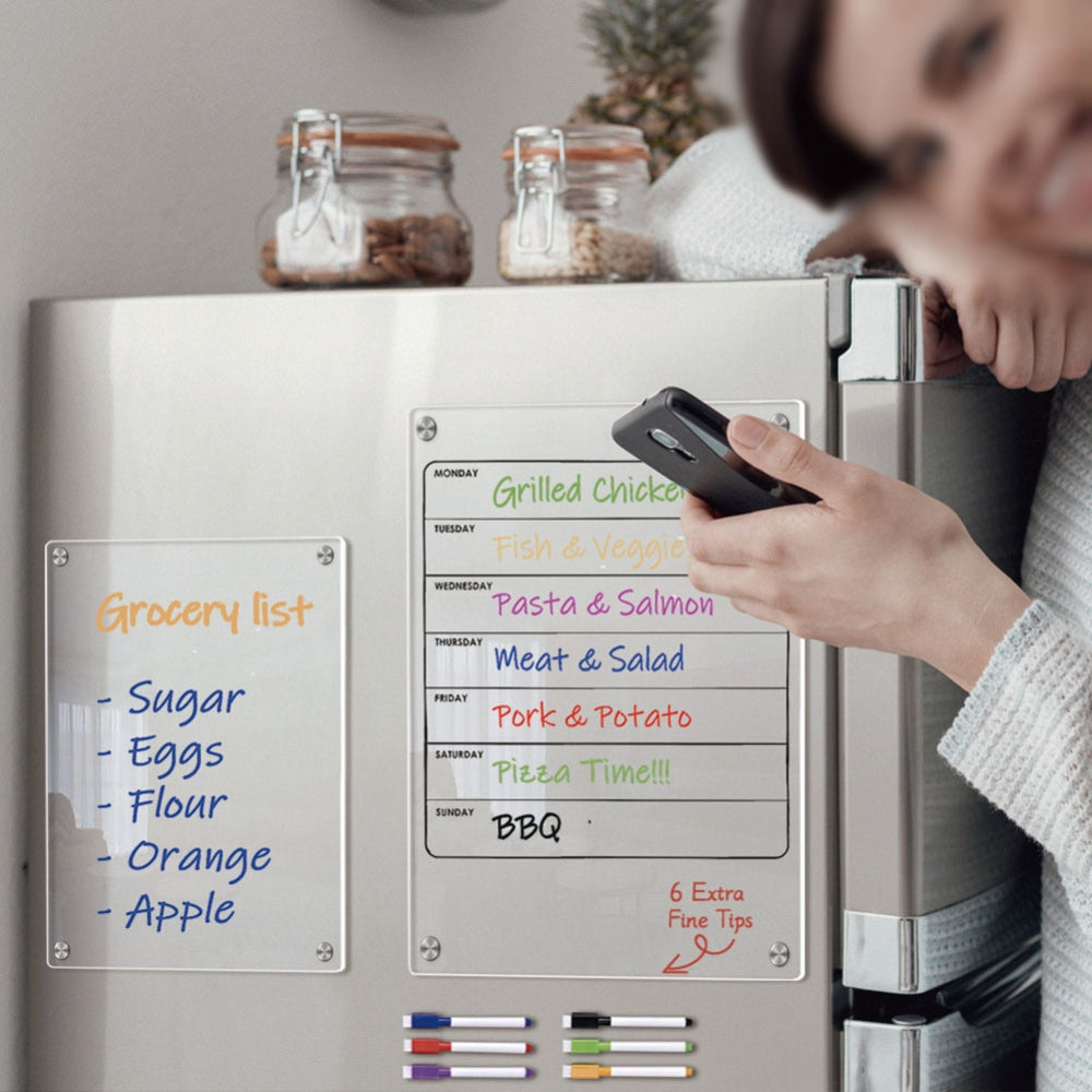 Magnetic Fridge Calendar Message Board Dry Erase Board For Home