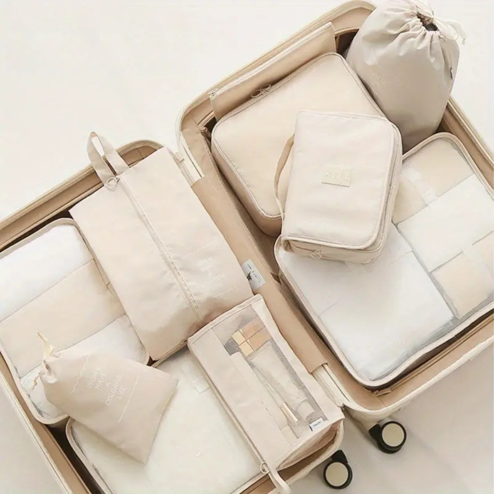 10-Piece Waterproof Packing Cubes Set – Multifunctional Travel Organizer for Luggage and Suitcases