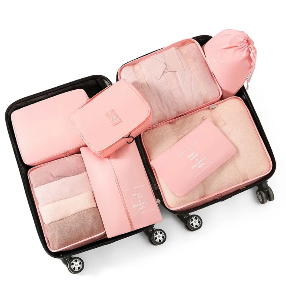 10-Piece Waterproof Packing Cubes Set – Multifunctional Travel Organizer for Luggage and Suitcases