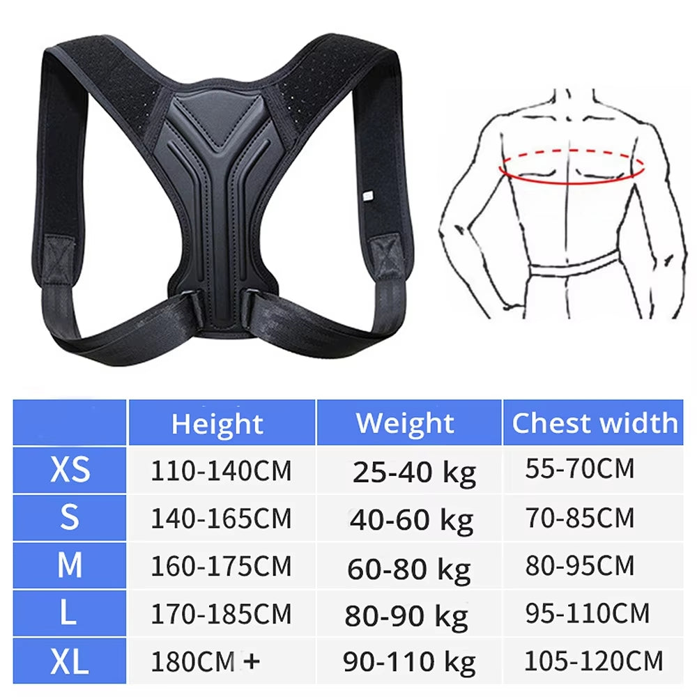 Adjustable Back and Shoulder Posture Corrector Belt – Support for Improved Posture and Pain