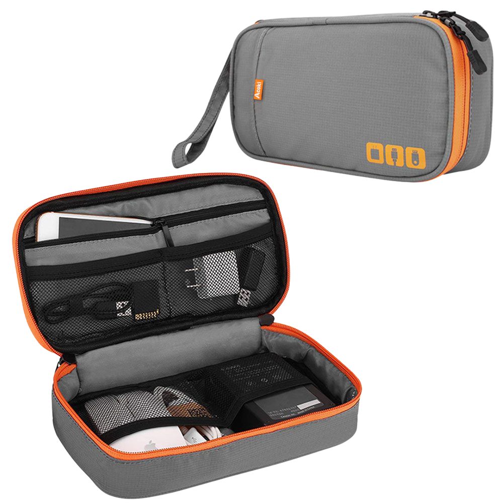 All-in-One Electronic Accessories Organizer – Compact Travel Cable Storage Bag