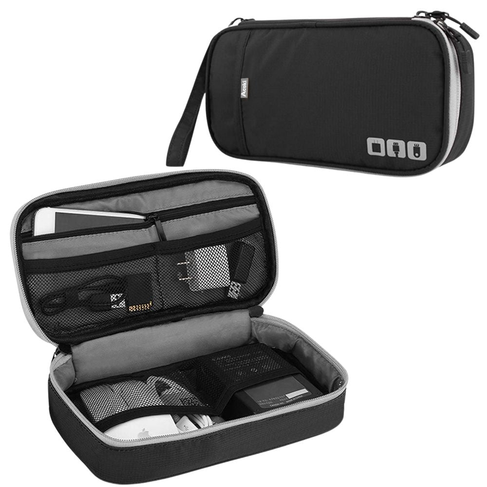 All-in-One Electronic Accessories Organizer – Compact Travel Cable Storage Bag