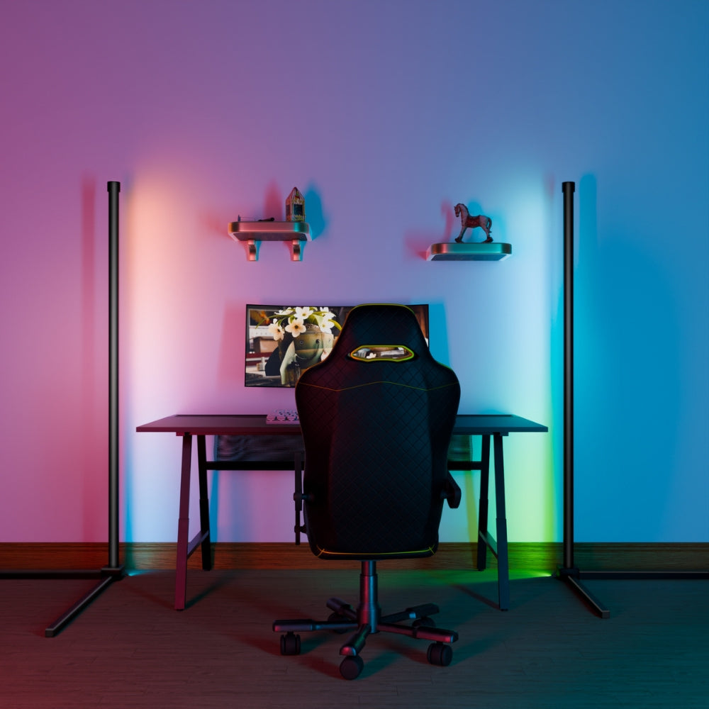 Smart RGB Colour-Changing Floor Lamp with Music Sync and Remote Control