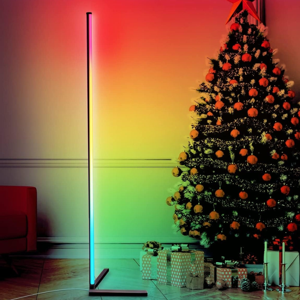 Smart RGB Colour-Changing Floor Lamp with Music Sync and Remote Control