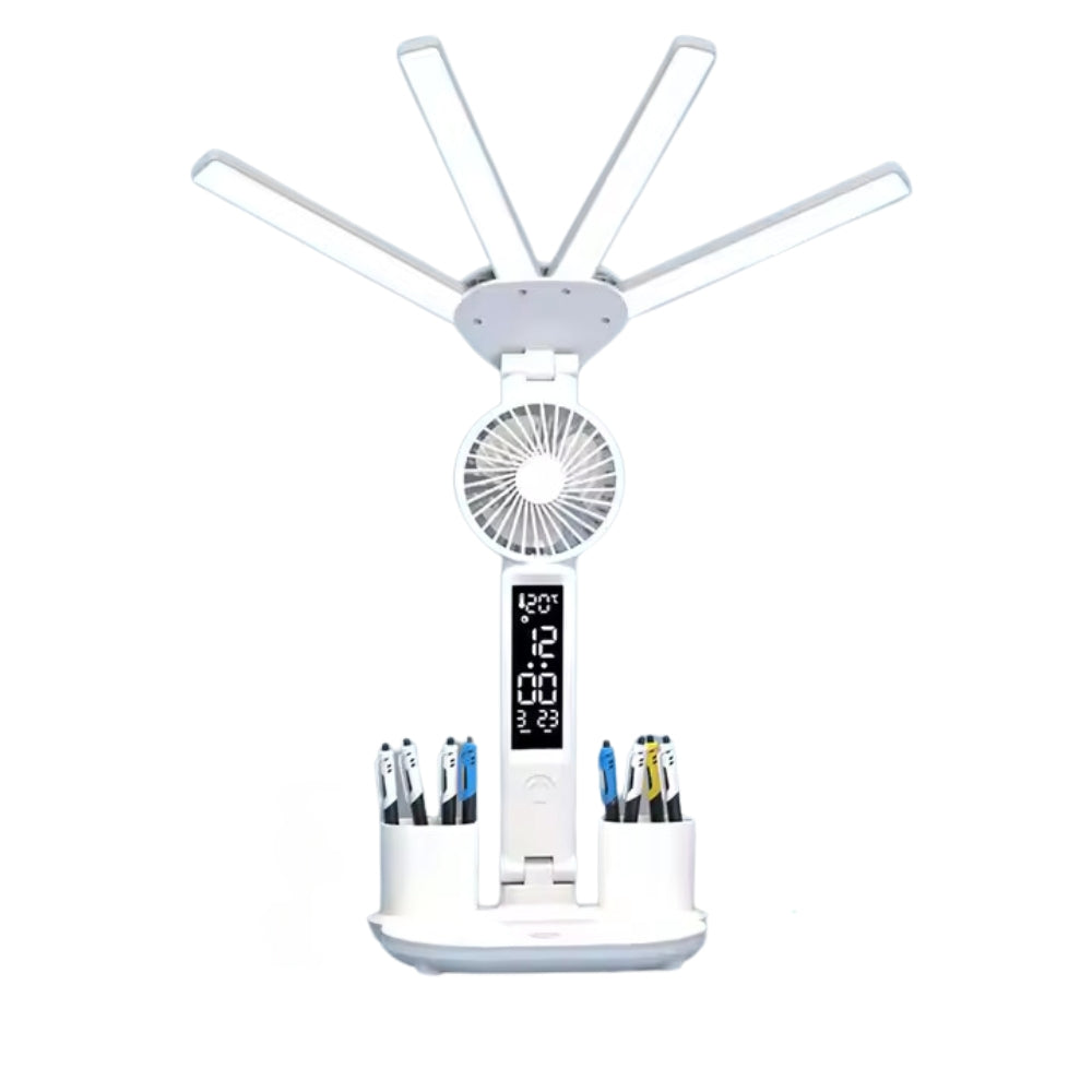 Multifunction LED Table Lamp Four Headed Folding Reading Lamp