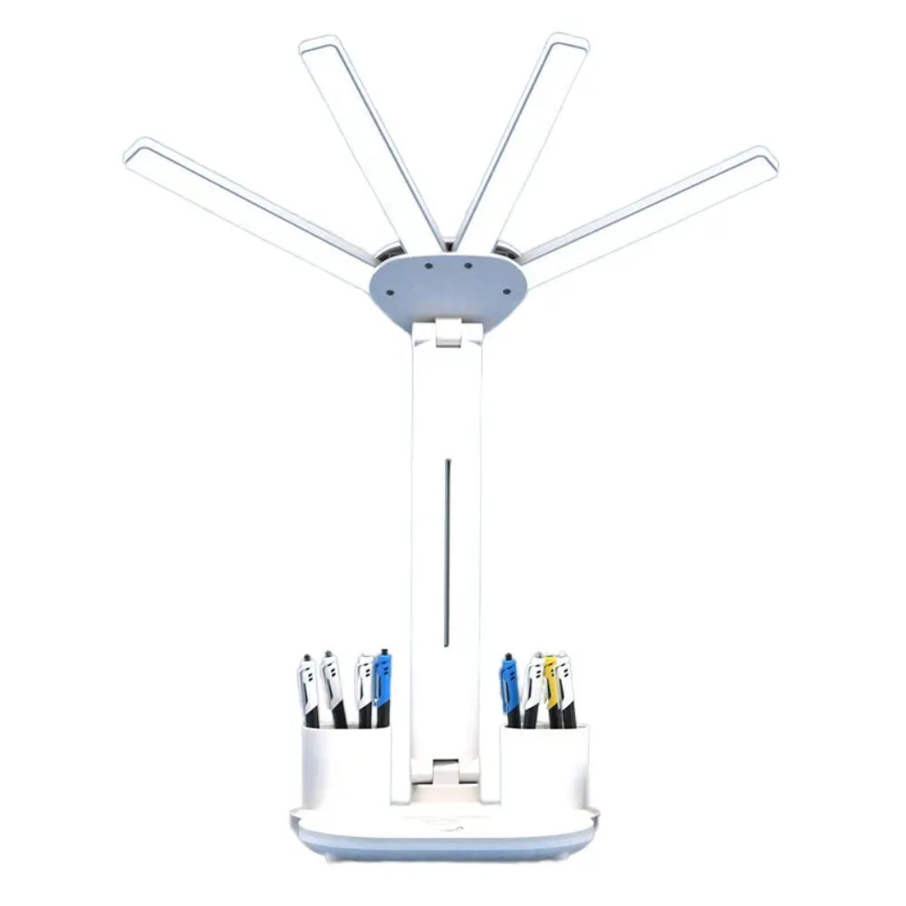 Multifunction LED Table Lamp Four Headed Folding Reading Lamp