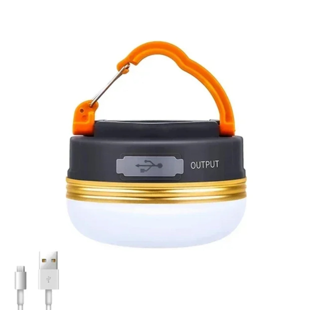Rechargeable LED Camping Lantern with Foldable Floodlight - Portable and Versatile Tent Light