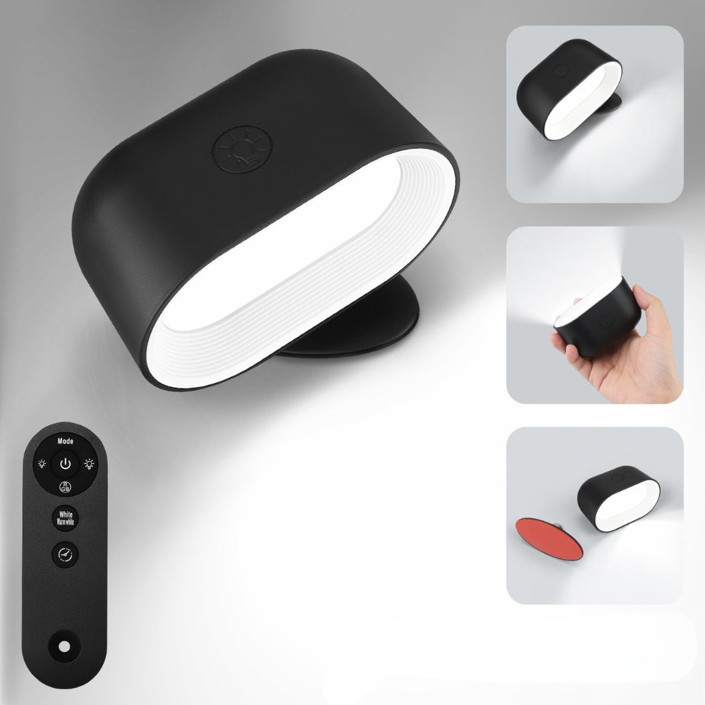 Remote-Controlled 360° Rotating Touch Night Light for Walls