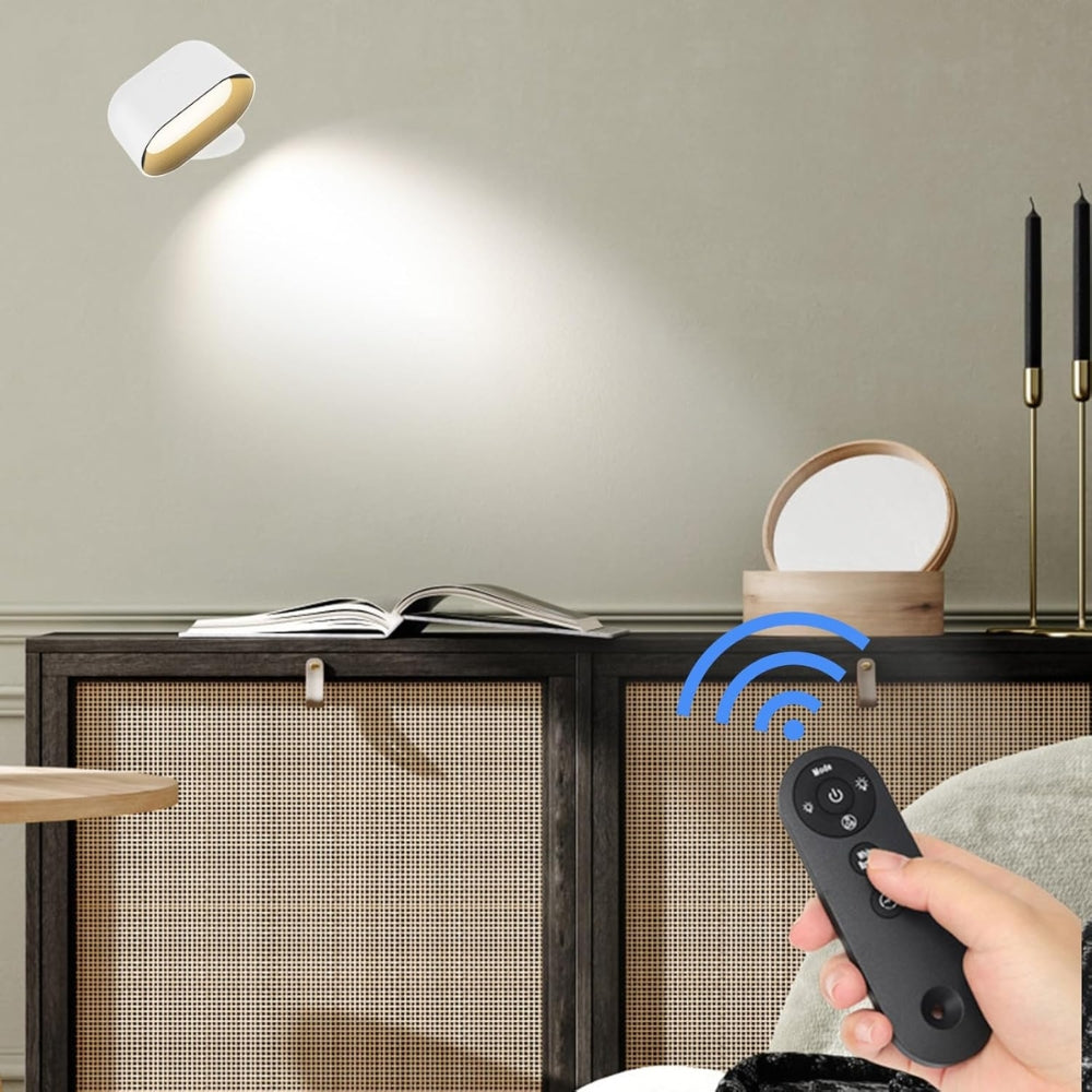 Remote-Controlled 360° Rotating Touch Night Light for Walls