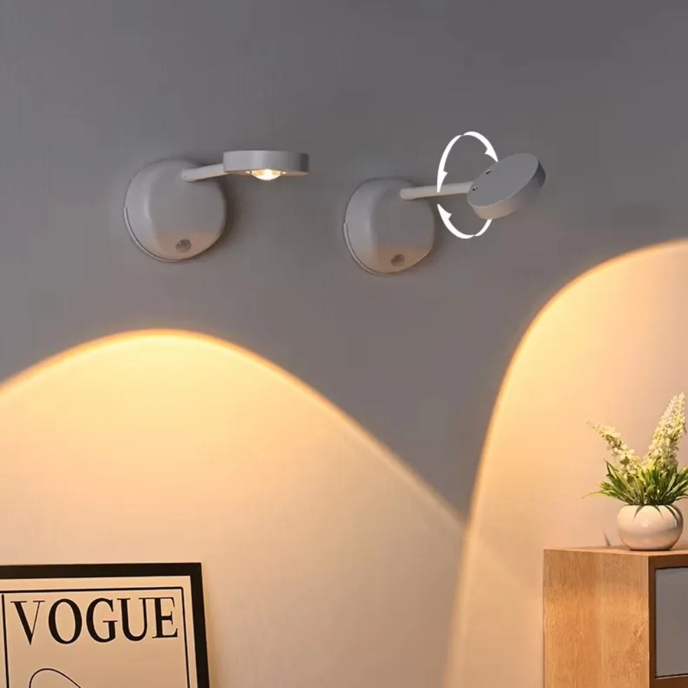 LED Indoor Night Light Motion Sensor Light Wireless USB Wall Lamp