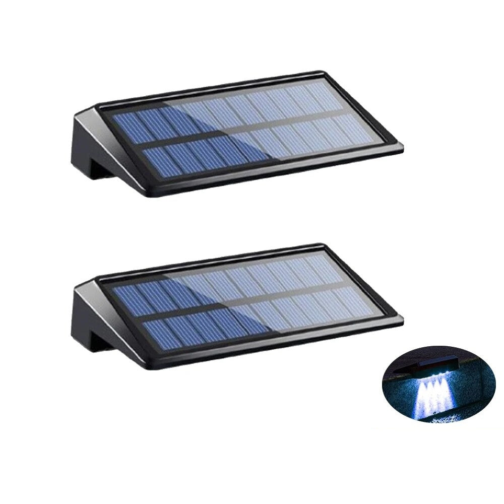 2-Pack LED Solar Wall Lights – Outdoor Waterproof Solar Fence Lighting for Gardens & Pathways